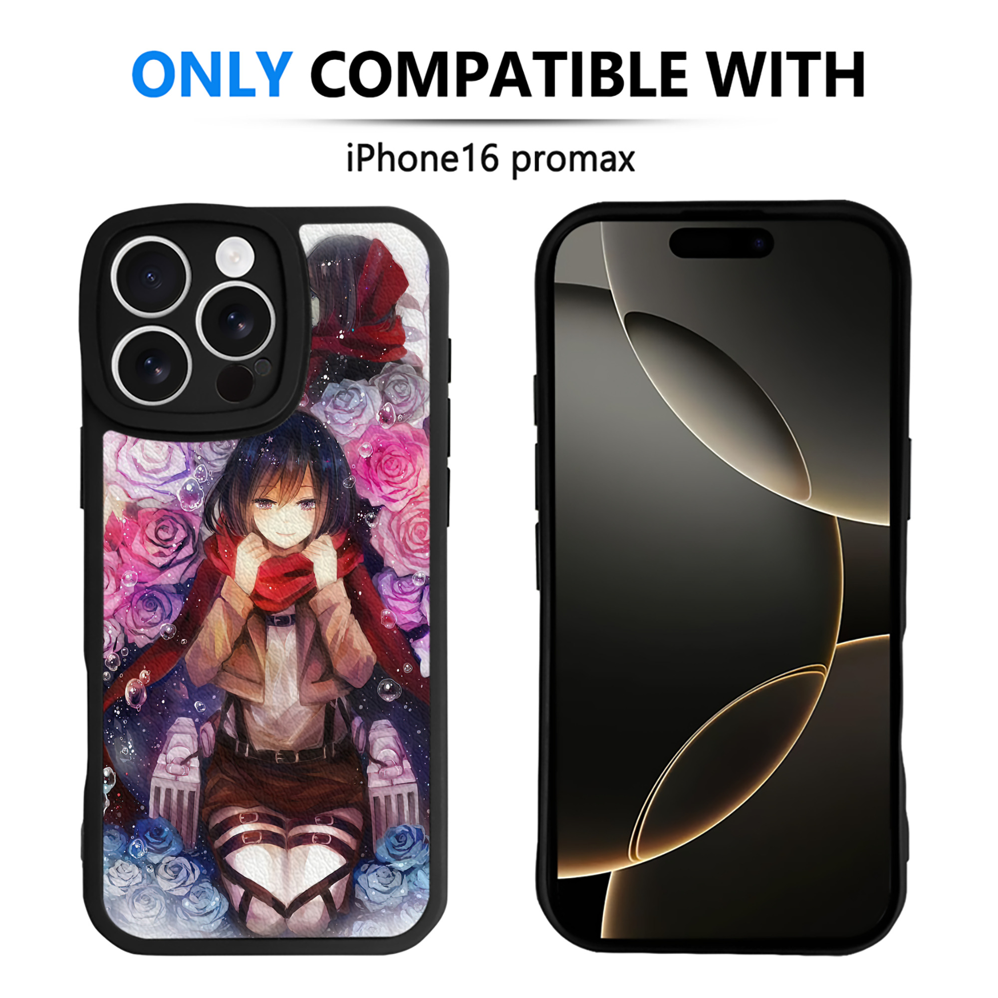 （画像用） 進撃の巨人 Attack on Titan 【iPhone 16シリーズ対応】シリコンスマホケース（レザー調） 材質：シリコン